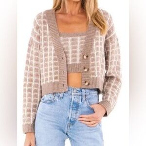 ASTR THE LABEL BRIARWOOD CARDIGAN, size M (tank not included)